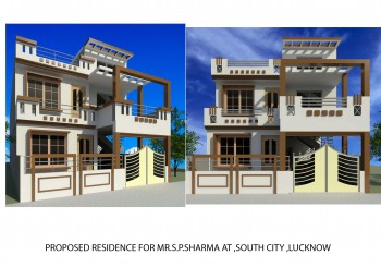 Proposed Residence design for Mr. S.P. Sharma At South City,Lucknow