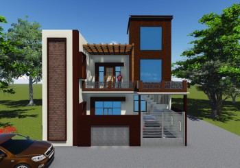 Proposed residence  design for kumar porperties at vrindavan,lucknow
